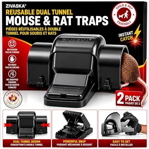 ZIVASKA Reusable Rat Tunnel Trap 4 Pack